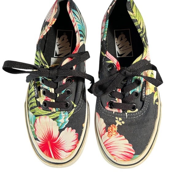 Women’s Vans Black Floral Sneakers - Picture 2 of 5